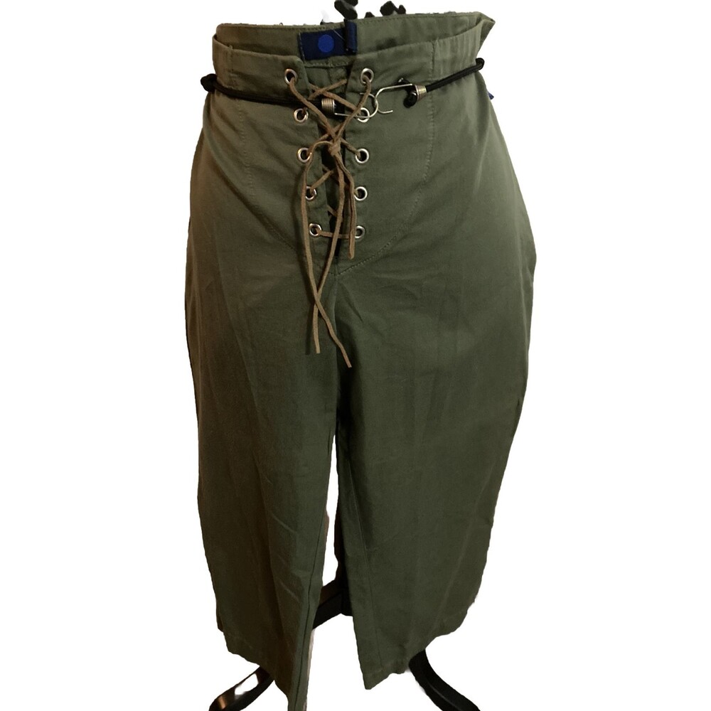 Bass Pro Shop Pants Women’s 10 Tie Front Olive Green Retail $84 Minimalist NEW